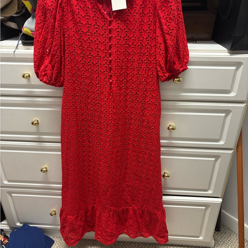 Tuckernuck Red Lace Maxi Dress like new - worn ONCE